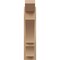 Ekena Millwork 6-in W x 18-in D x 26-in H Balboa Slat Rough Cedar Woodgrain TimberThane Outlooker, Primed Tan OUTUR060X18X26BOA24RCPR - alternate 2